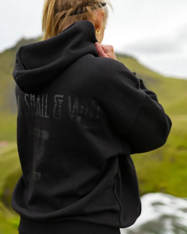 Sara Unisex Hoodie Oversize - Black-Black sold by LSKD