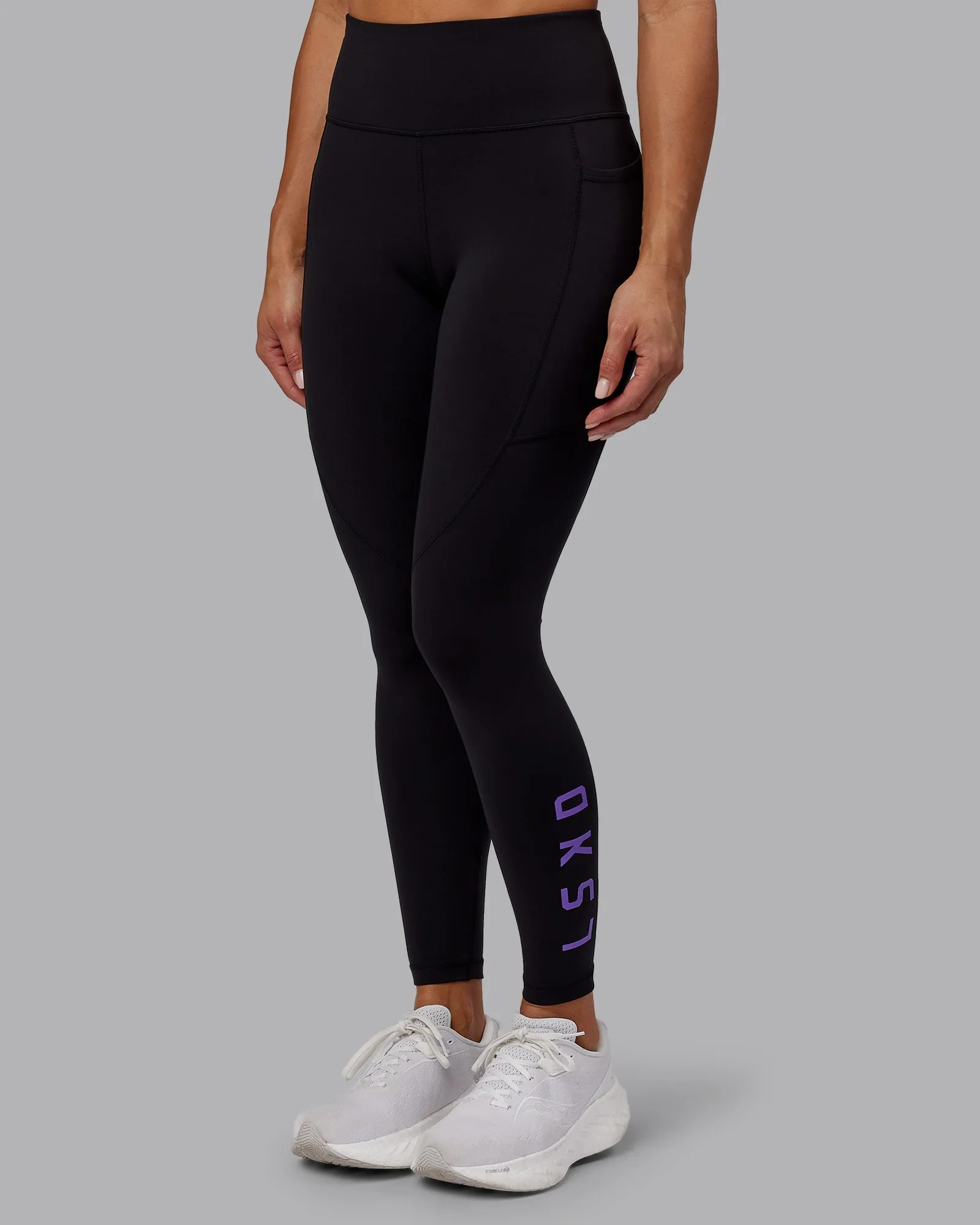 Rep Full Length Tights - Black-Purple Swirl sold by LSKD product image thumbnail 2