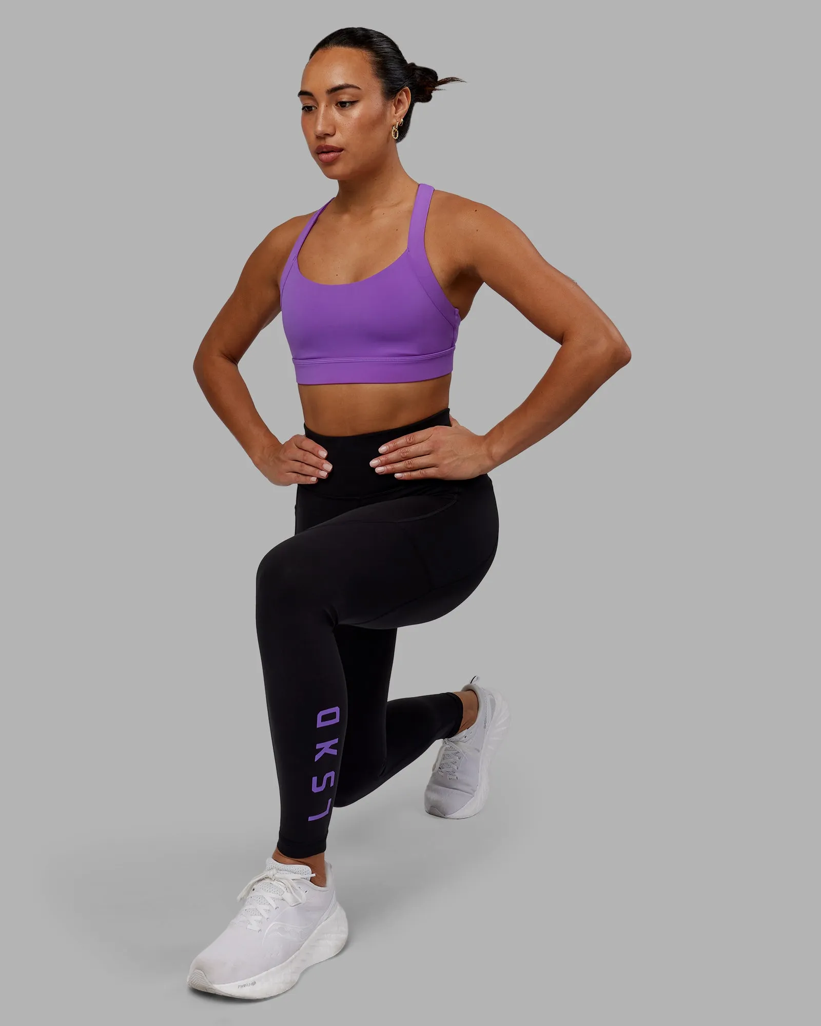 Rep Full Length Tights - Black-Purple Swirl sold by LSKD product image thumbnail 3