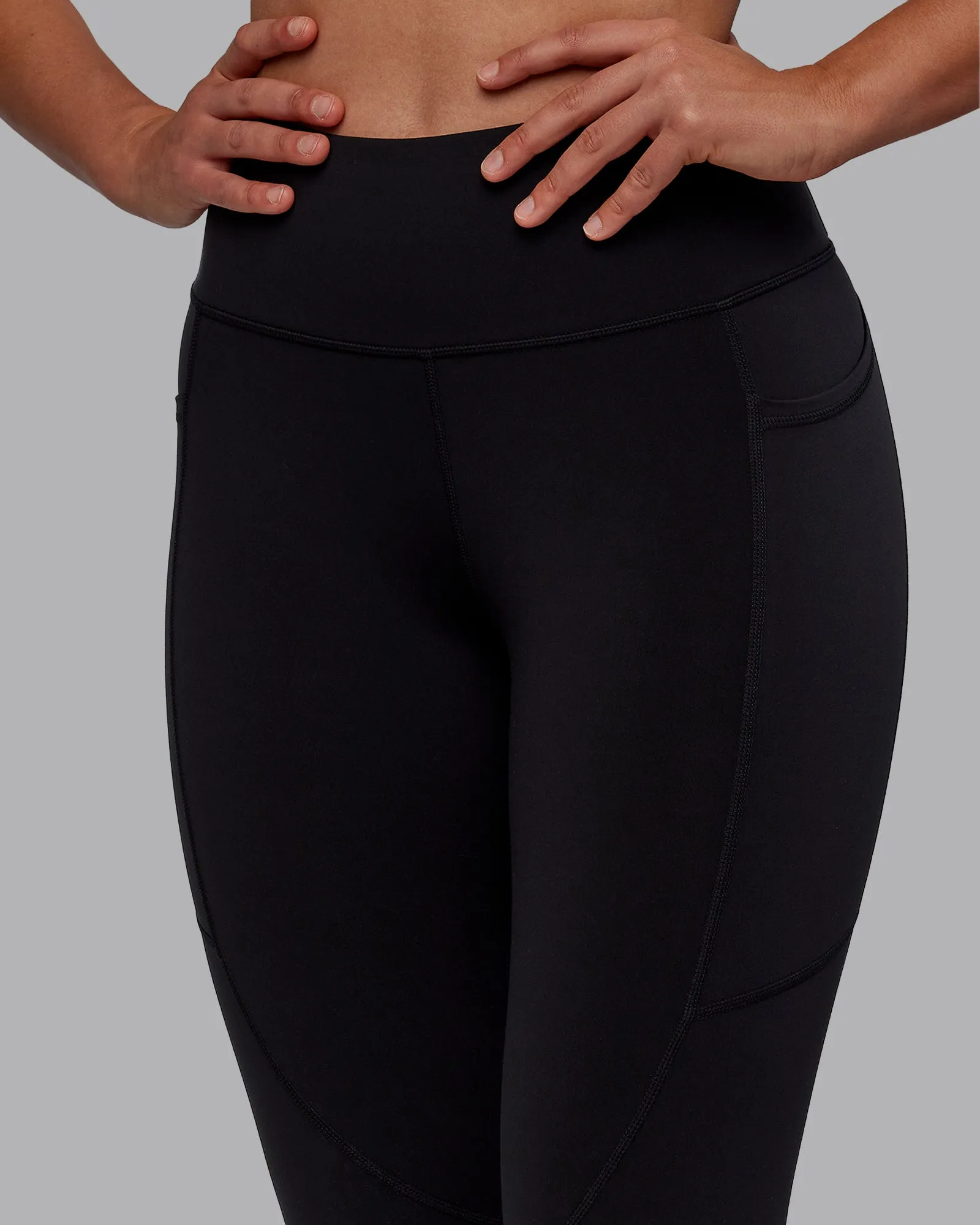 Rep Full Length Tights - Black-Fuchsia Pink sold by LSKD product image thumbnail 3