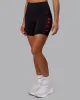 Rep Mid Short Tight - Black-Scarlet sold by LSKD