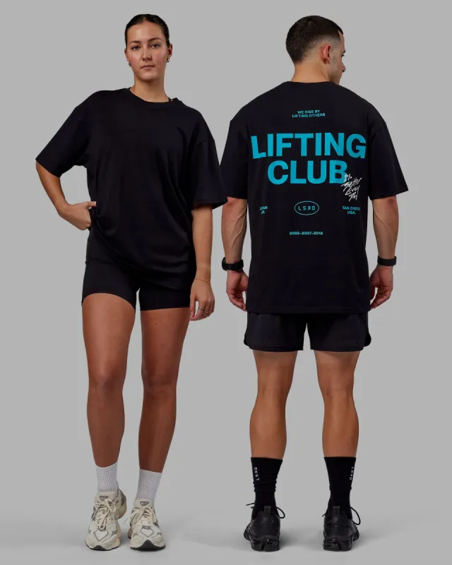 Lifting Club FLXCotton Tee Oversize - Black-Blue Bird sold by LSKD
