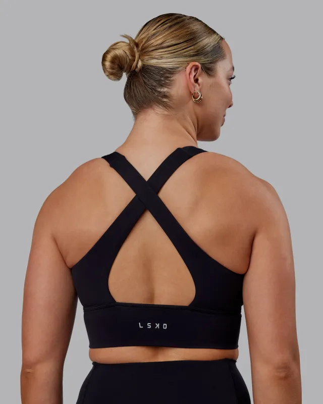 Evoke Longline Sports Bra - Black sold by LSKD