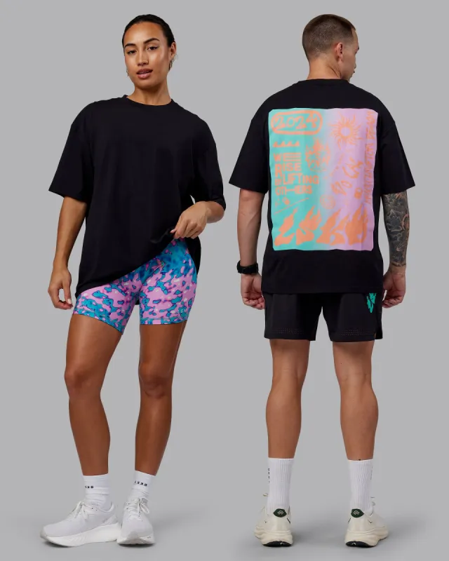 So Cal 24 FLXCotton Oversize Tee - Black-Beacon Orange sold by LSKD