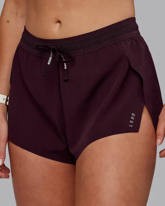 Accelerate 3" Running Short - Mulberry sold by LSKD