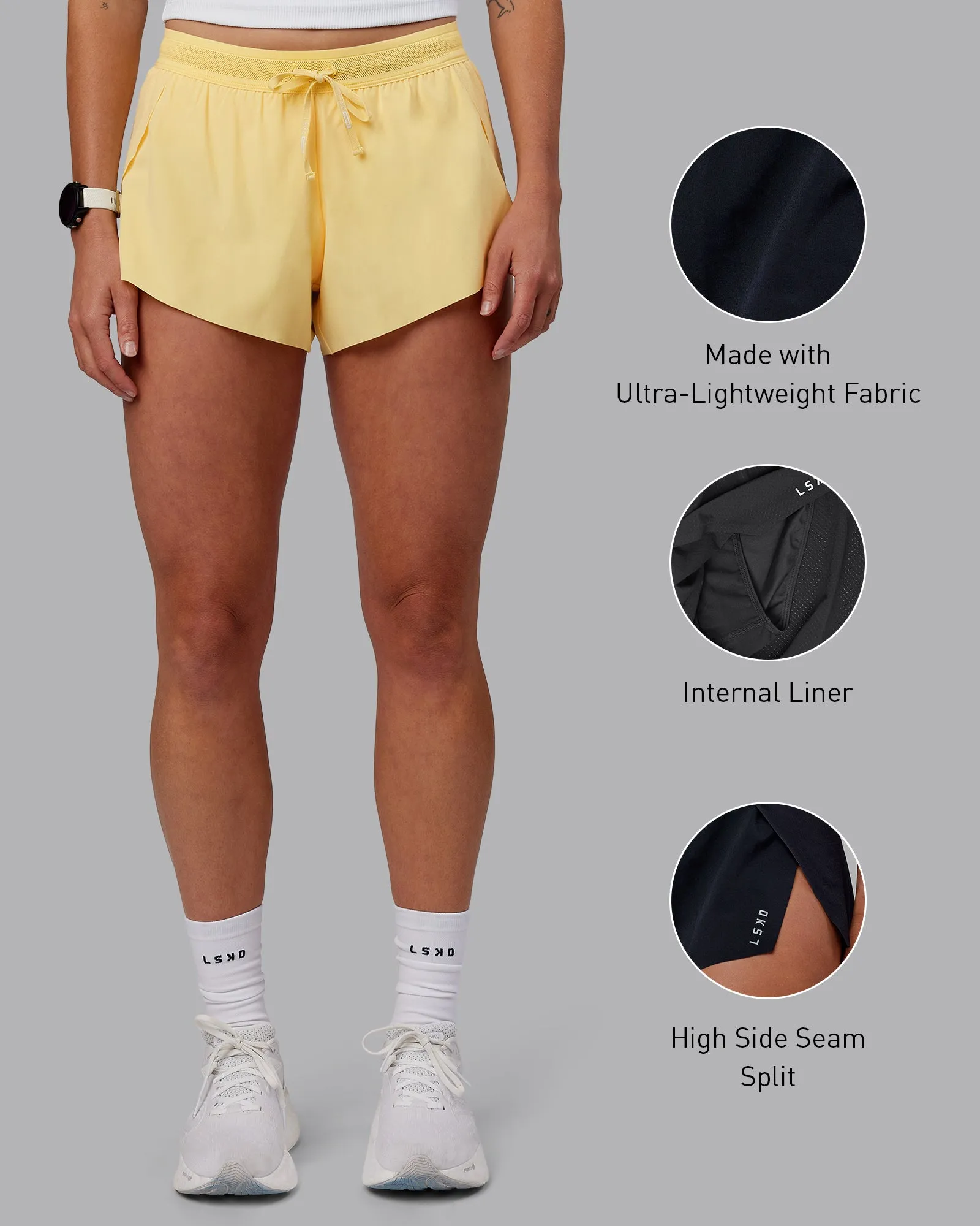 Accelerate 3" Running Short - Sunflower sold by LSKD product image thumbnail 2