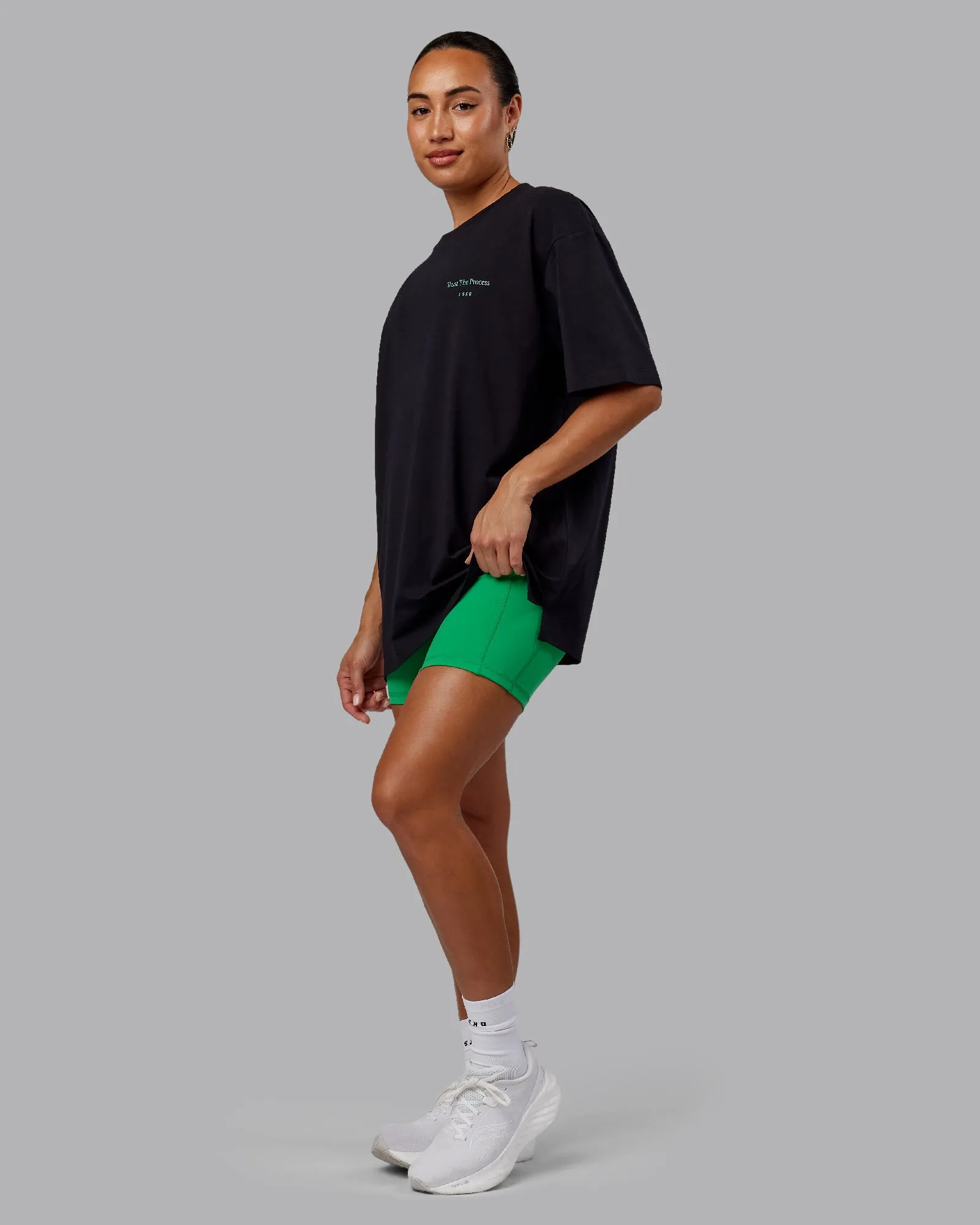 Trust The Process 2.0 FLXCotton Tee Oversize - Black-Impact Green sold by LSKD product image thumbnail 5