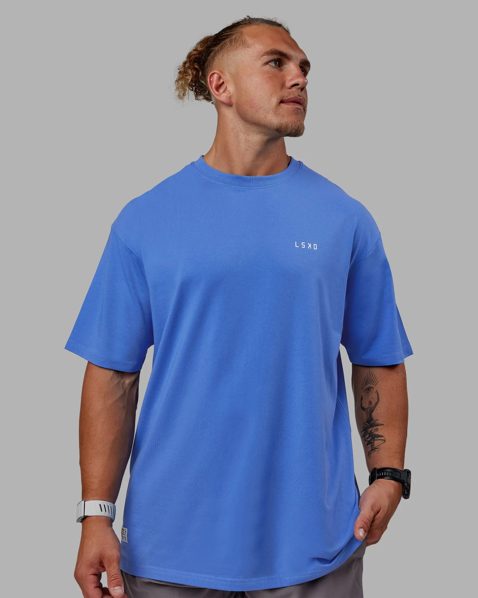 VS1 FLXCotton Tee Oversize - Ultramarine-White sold by LSKD product image thumbnail 2