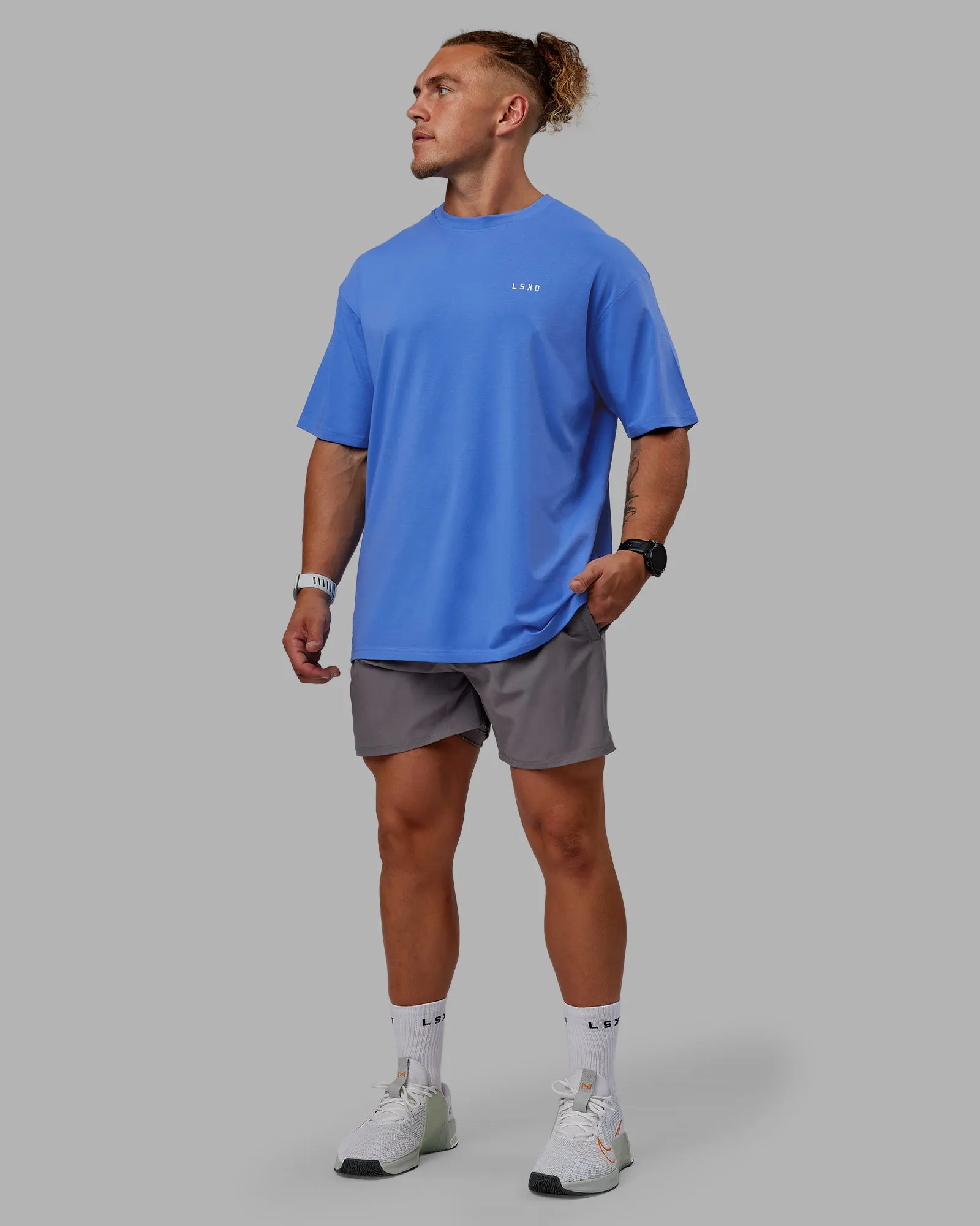 VS1 FLXCotton Tee Oversize - Ultramarine-White sold by LSKD product image thumbnail 5