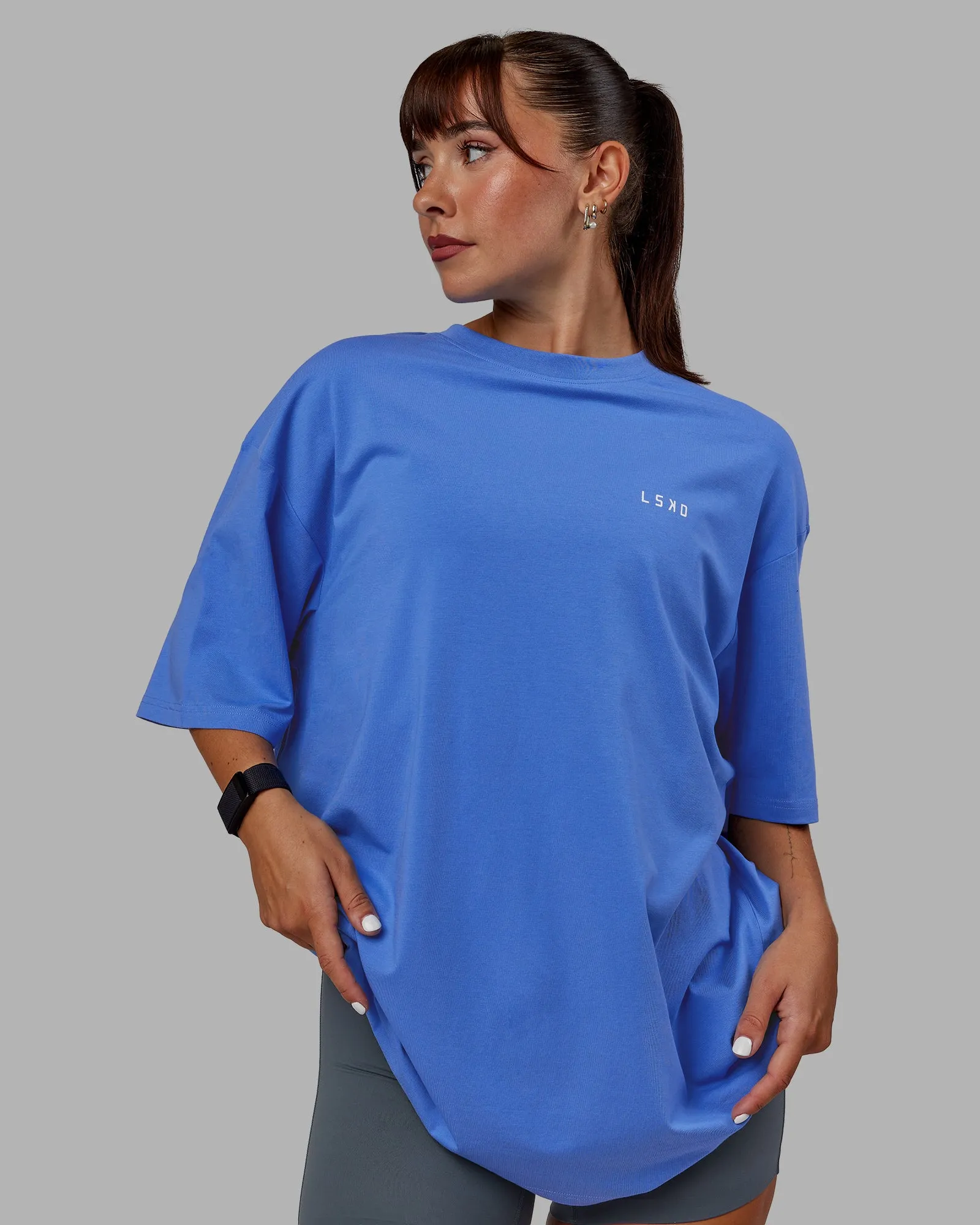 VS1 FLXCotton Tee Oversize - Ultramarine-White sold by LSKD product image thumbnail 4