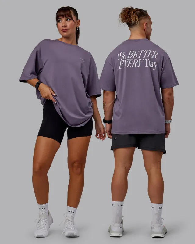 VS6 FLXCotton Tee Oversize - Purple Sage-White sold by LSKD