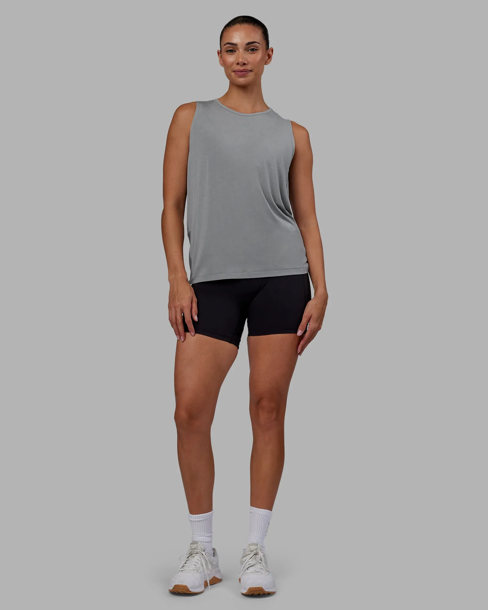 Swivel Open Back Tank - Circular Grey sold by LSKD product image thumbnail 4