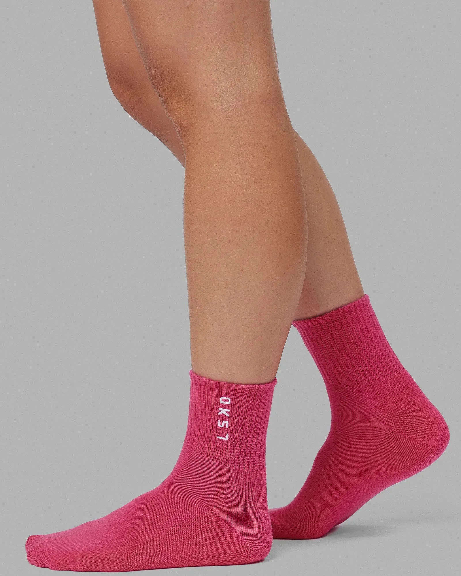 Signal Quarter Socks 3 Pack - White-Black-Berry Pink sold by LSKD product image thumbnail 2