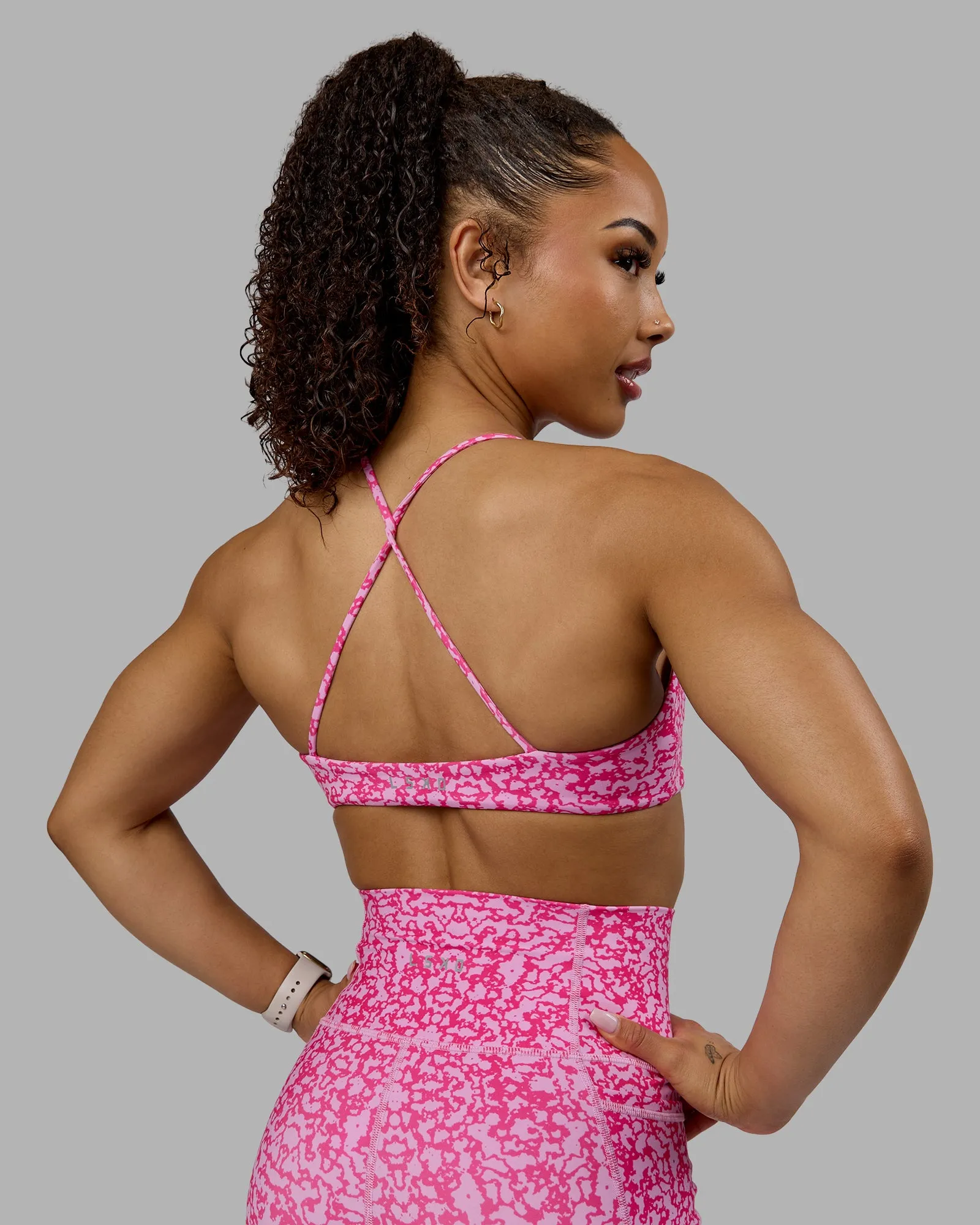 Aura Sports Bra - Patina-Ultra Pink sold by LSKD