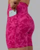 Fusion Mid Short Tight with Pockets - Strawberry-Lava Lamp sold by LSKD