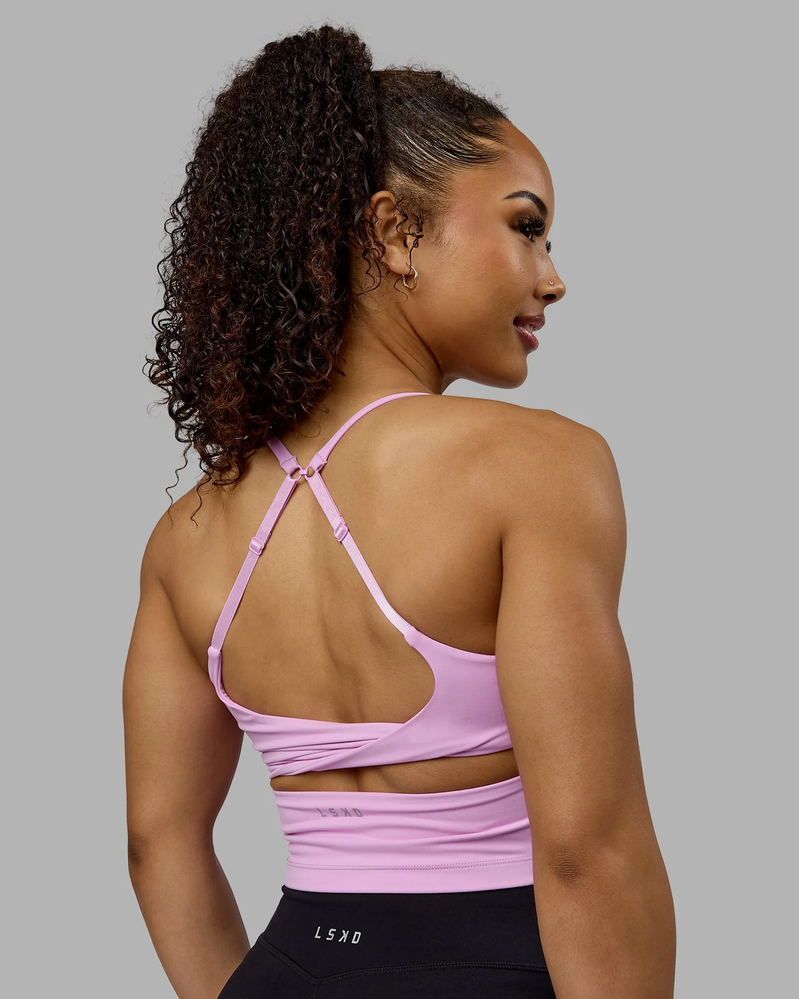 Twist Tank With Shelf Bra - Pastel Orchid sold by LSKD product image thumbnail 2