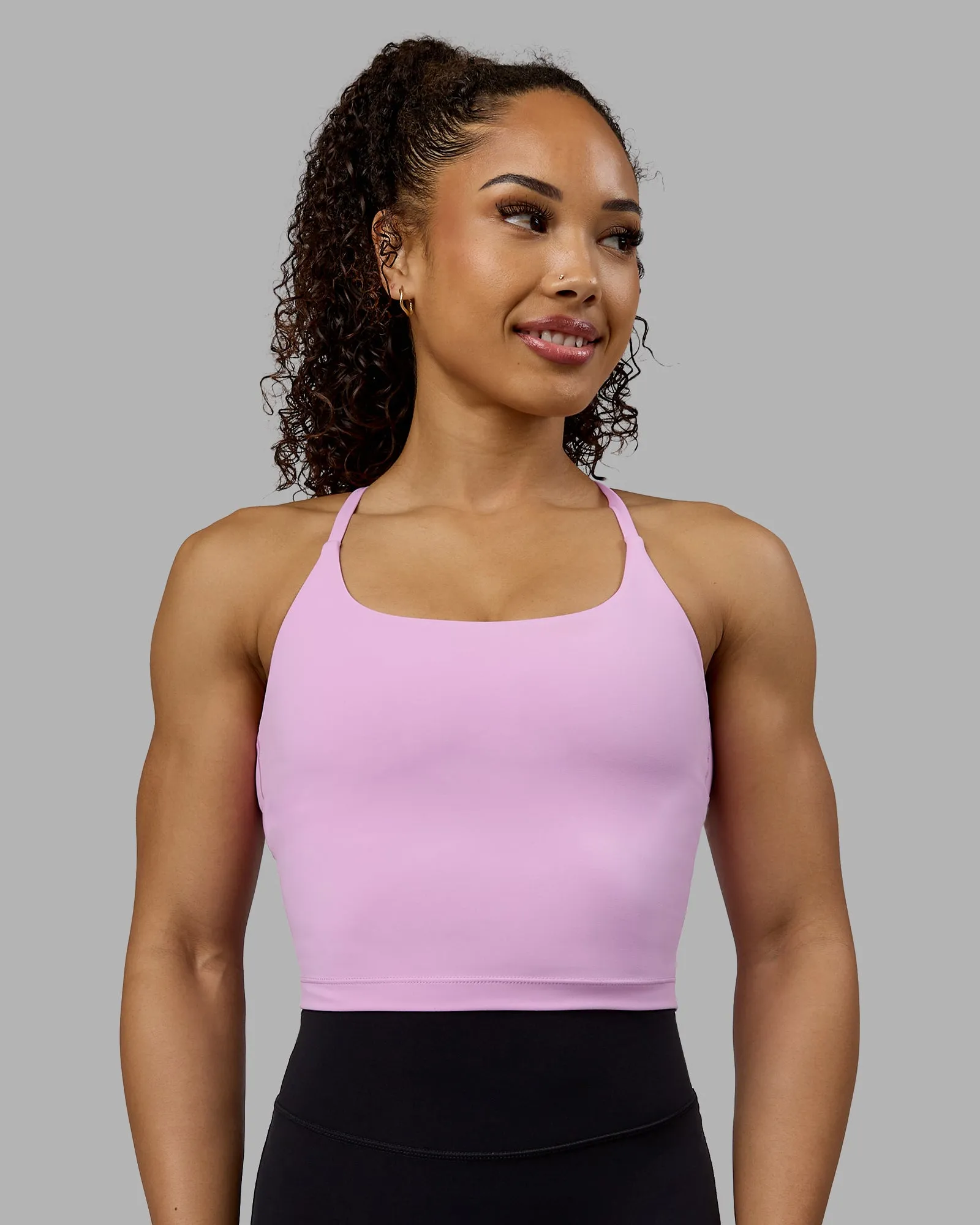 Twist Tank With Shelf Bra - Pastel Orchid sold by LSKD