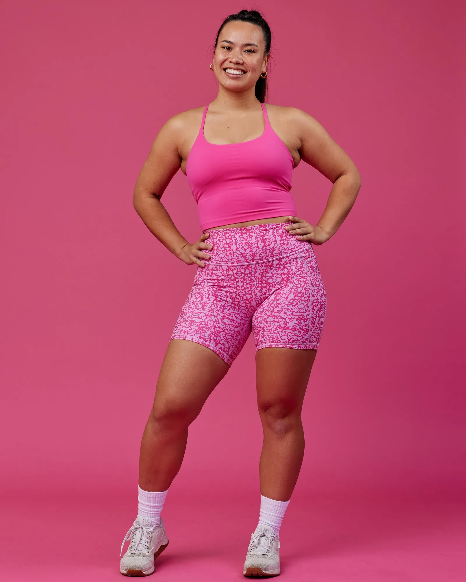 Twist Tank With Shelf Bra - Ultra Pink sold by LSKD product image thumbnail 2