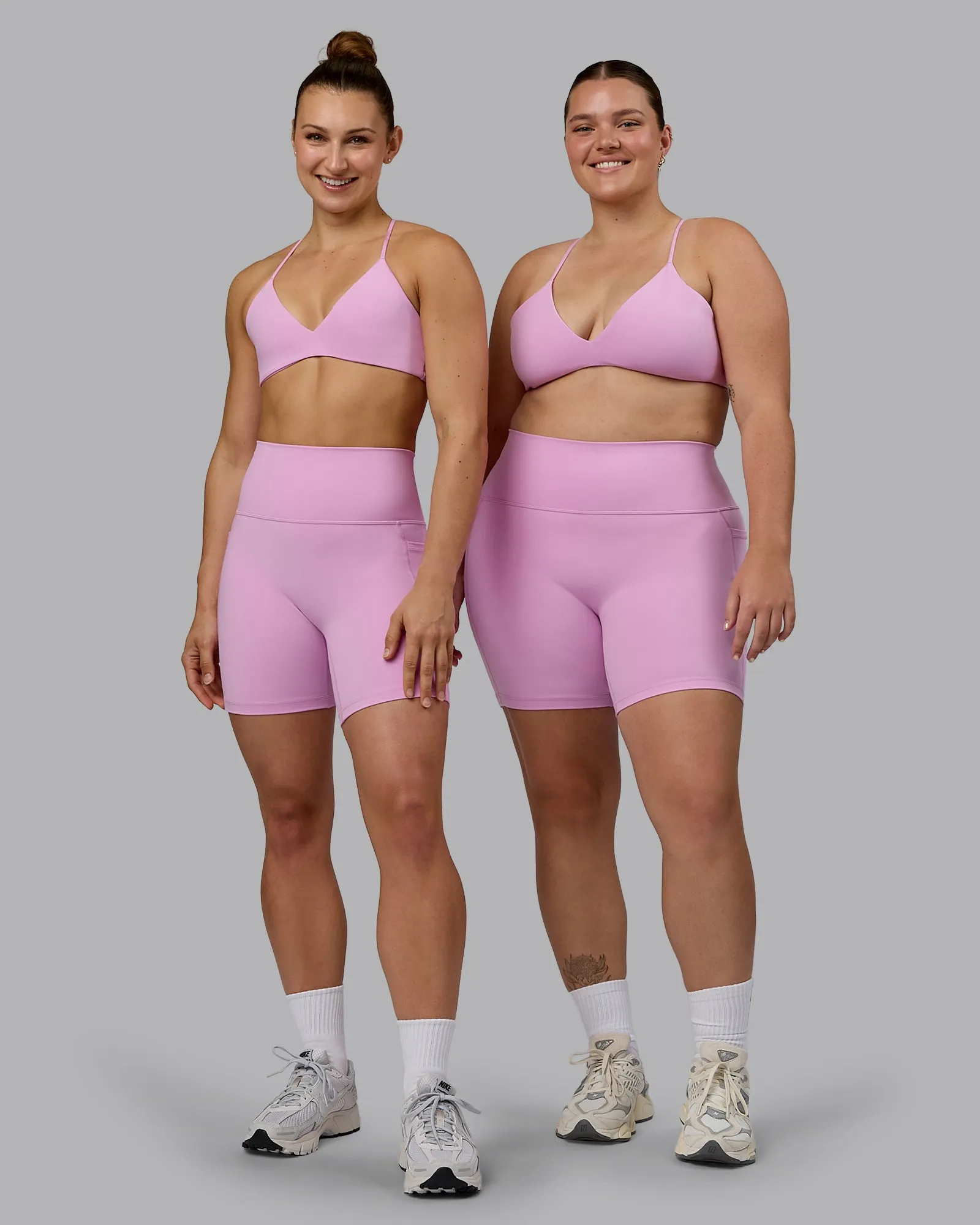 Fusion Mid Short Tight with Pockets - Pastel Orchid sold by LSKD product image thumbnail 3
