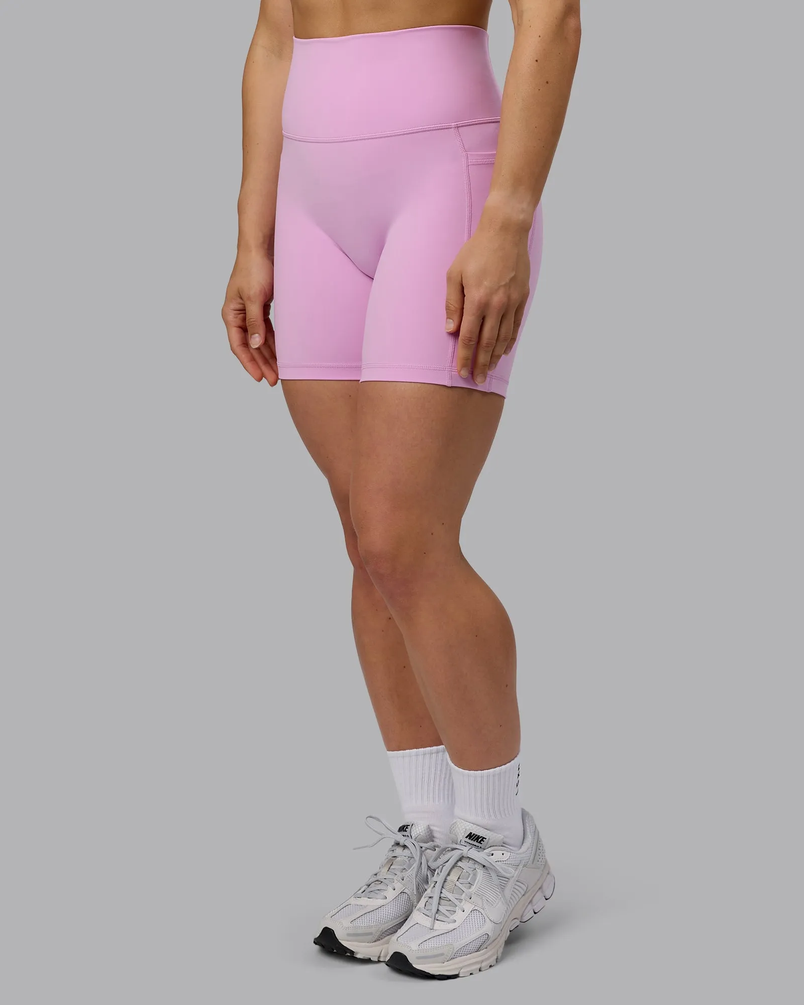 Fusion Mid Short Tight with Pockets - Pastel Orchid sold by LSKD