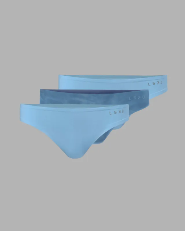 Seamless G-String 3 Pack-Print - Tranquil-Glacial Blue sold by LSKD