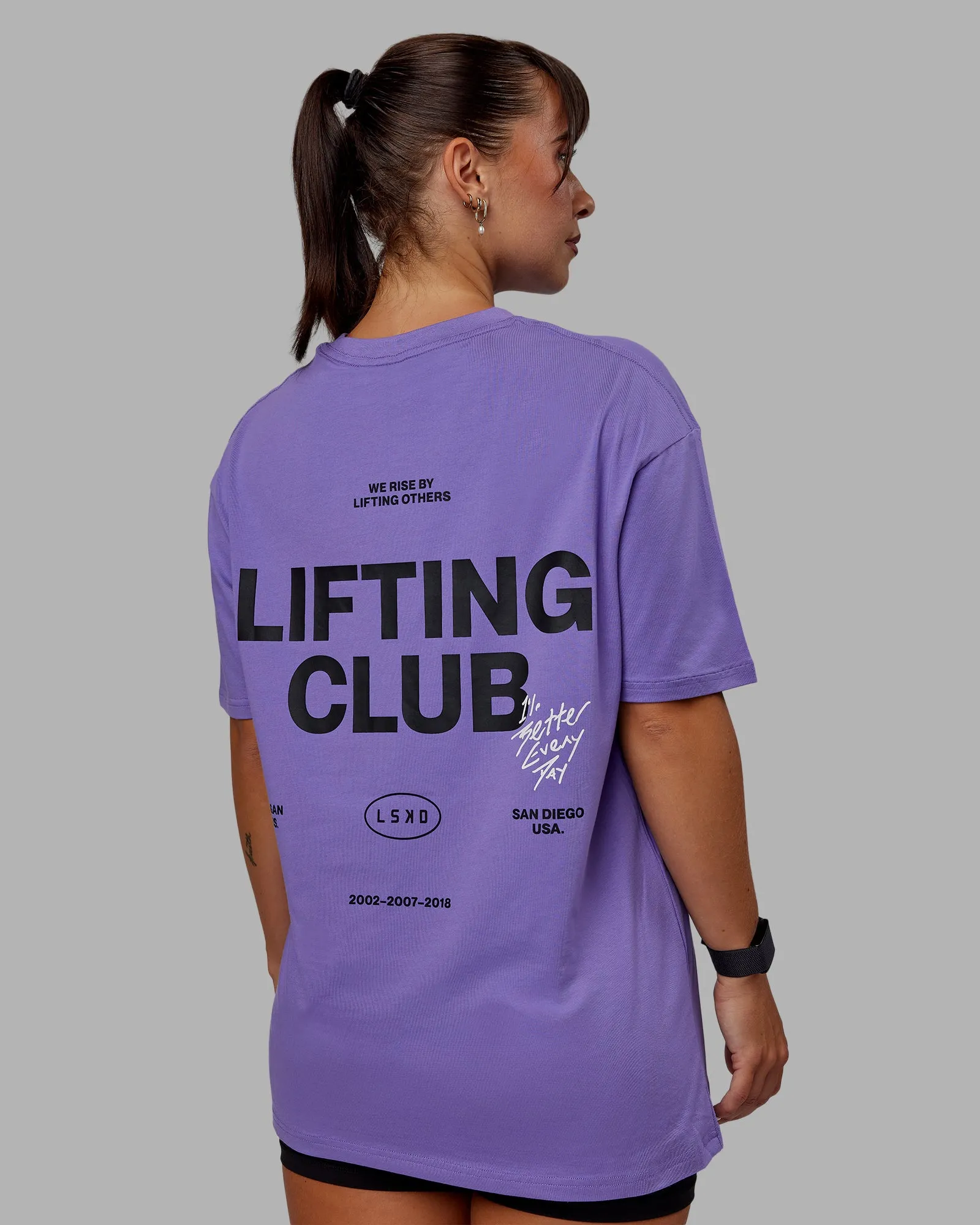 Lifting Club FLXCotton Tee Oversize - Dahlia Purple-Black sold by LSKD product image thumbnail 2