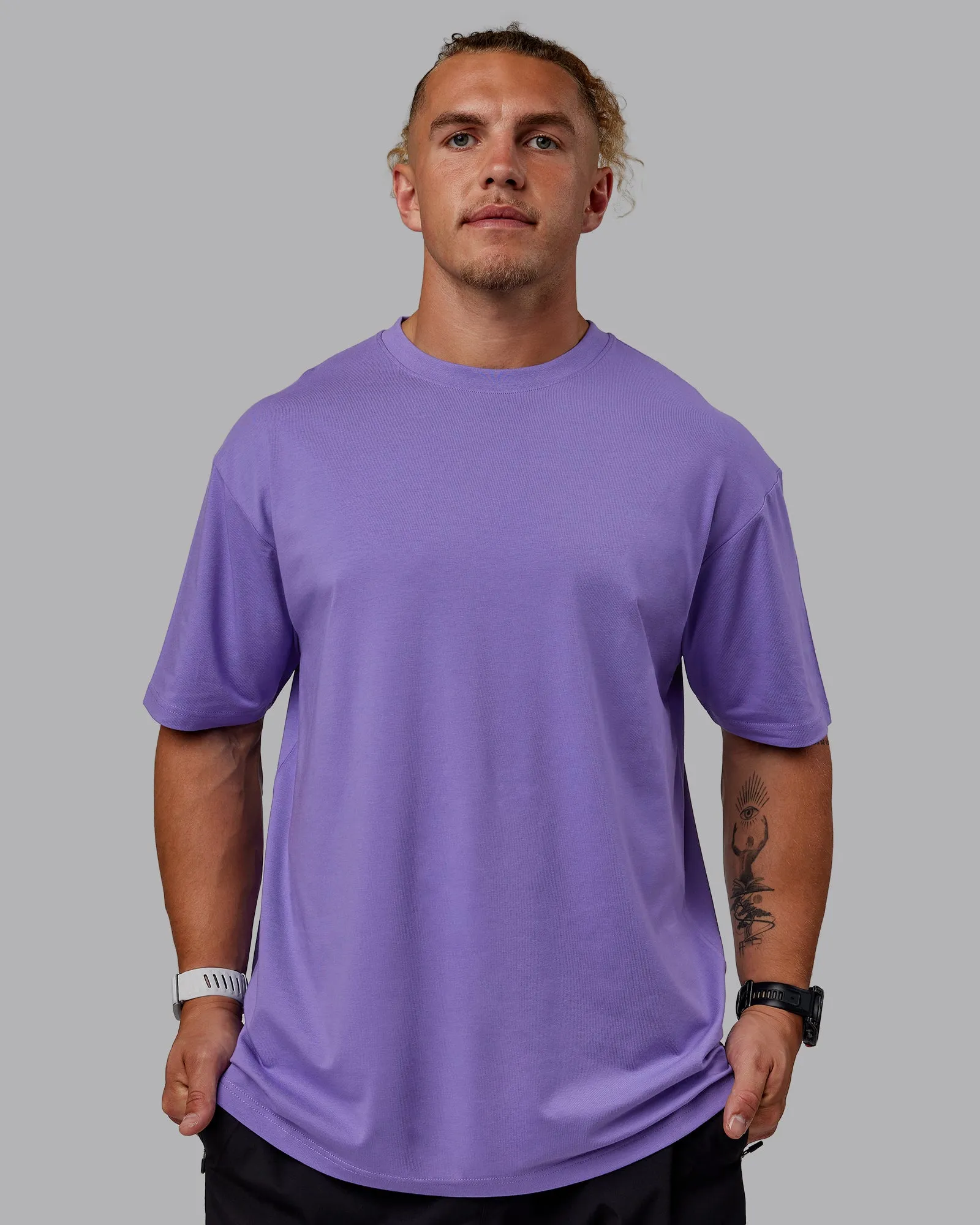 Lifting Club FLXCotton Tee Oversize - Dahlia Purple-Black sold by LSKD product image thumbnail 3