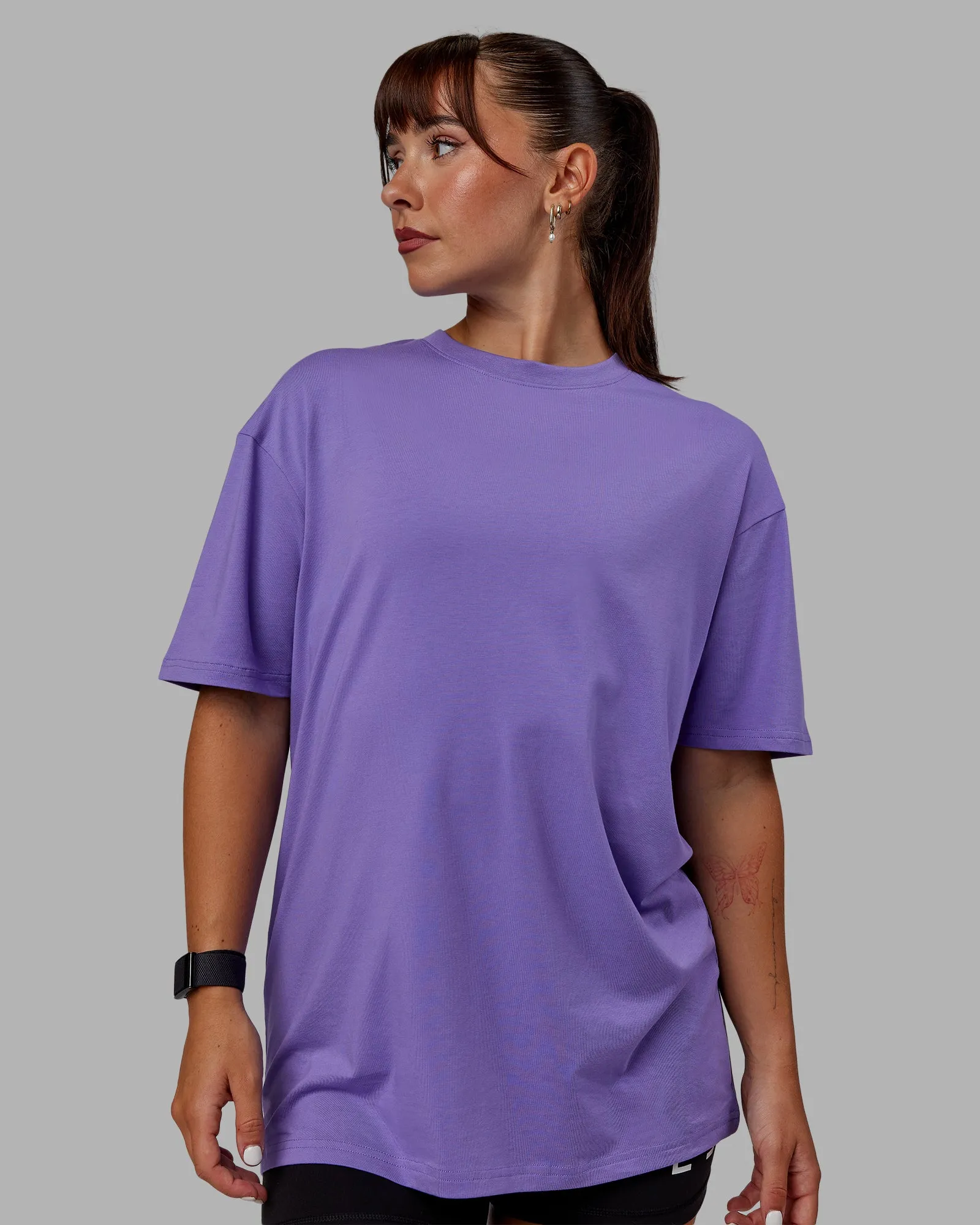 Lifting Club FLXCotton Tee Oversize - Dahlia Purple-Black sold by LSKD product image thumbnail 4