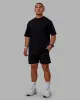 Unisex Lifting Club FLXCotton Tee Oversize - Black-Dahlia Purple sold by LSKD