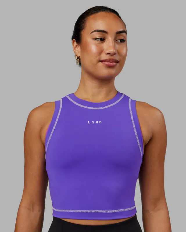 Imprint Tank - Royal Purple-White sold by LSKD