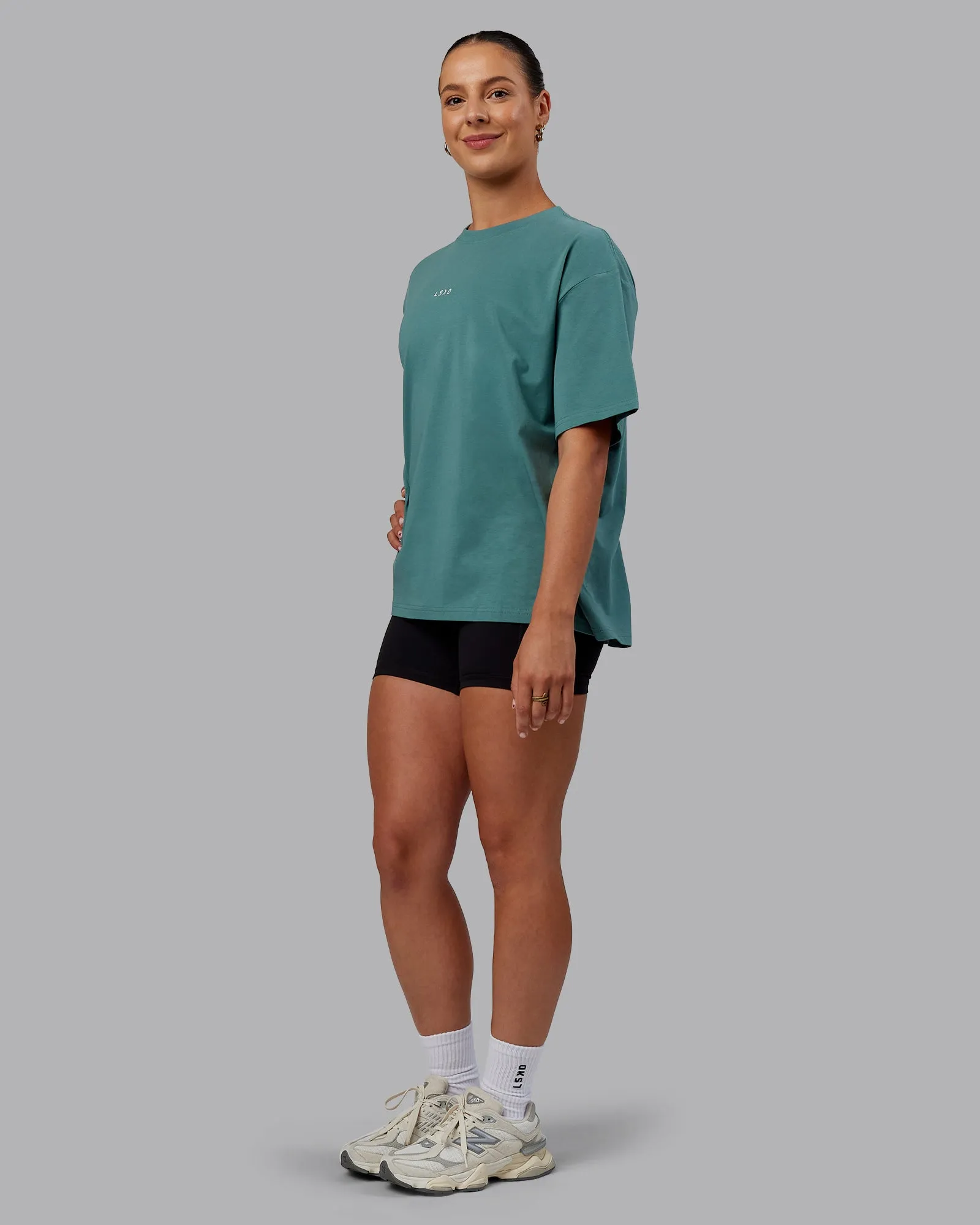 Go-To FLXCotton Oversized Tee - Sage Bush-White sold by LSKD product image thumbnail 2