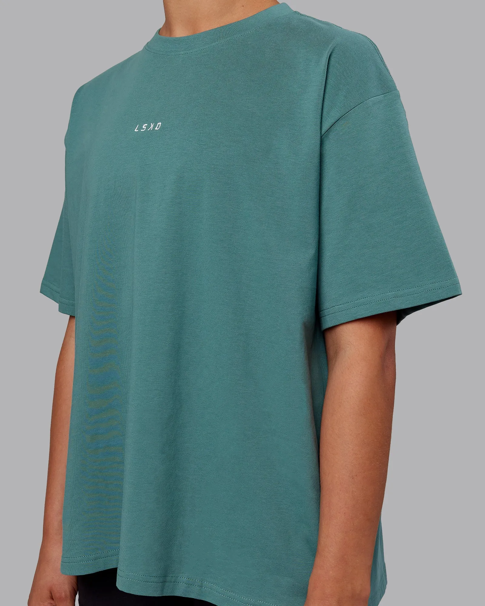 Go-To FLXCotton Oversized Tee - Sage Bush-White sold by LSKD product image thumbnail 3