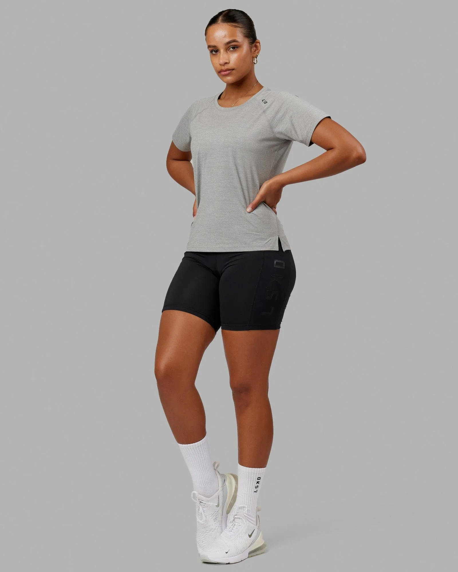 Perform VapourFLX Tee - Lt Grey Marl sold by LSKD product image thumbnail 3