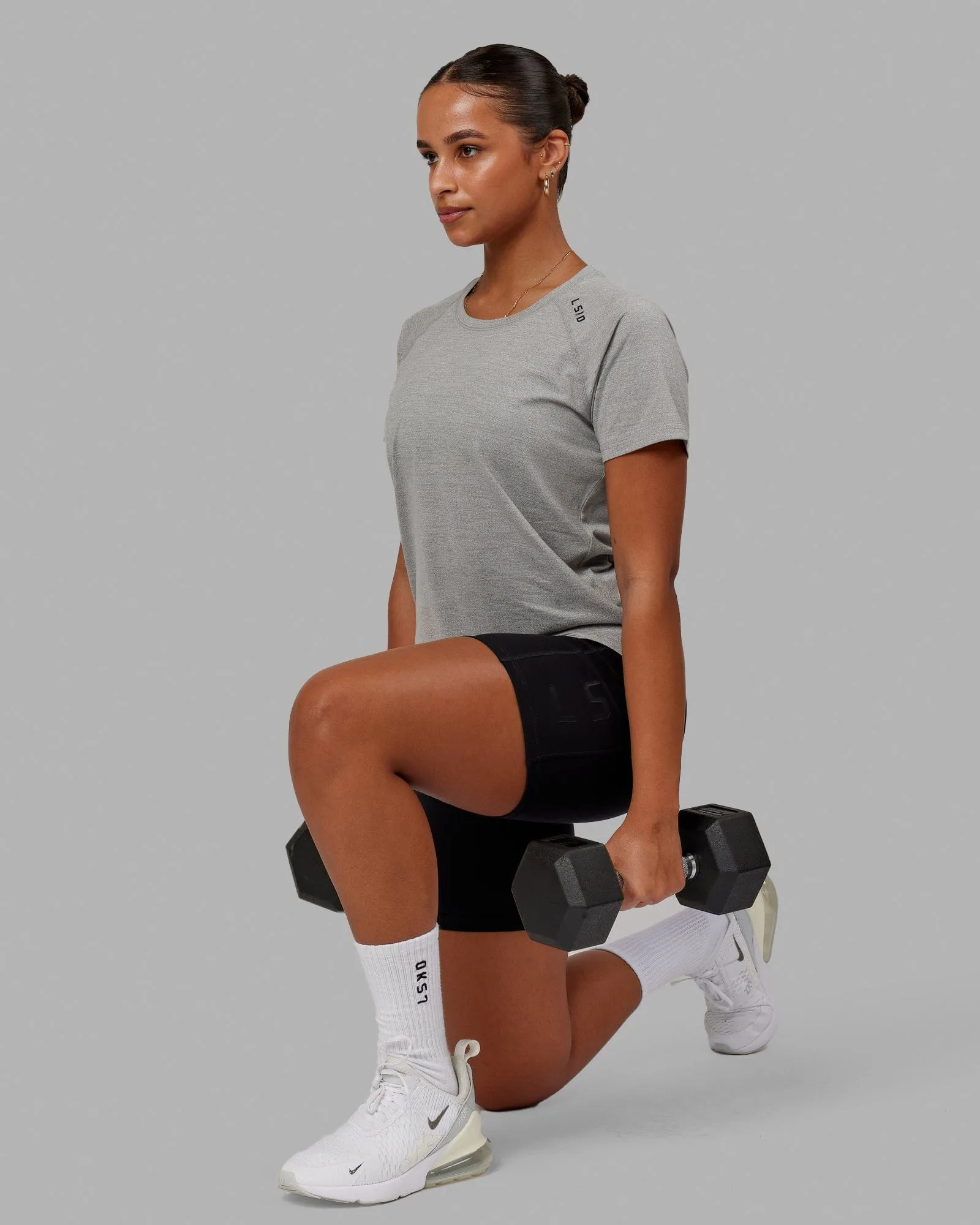 Perform VapourFLX Tee - Lt Grey Marl sold by LSKD product image thumbnail 2