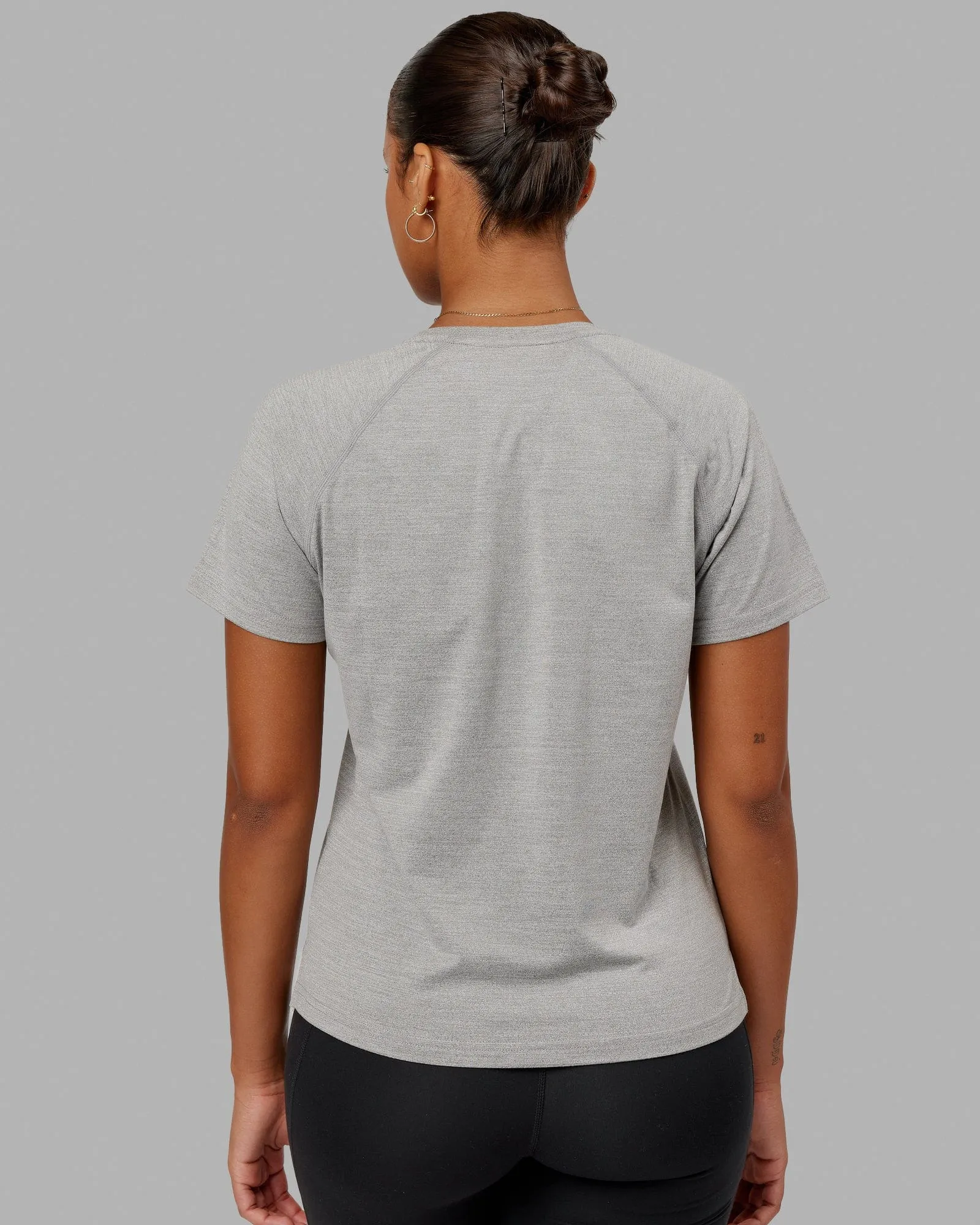 Perform VapourFLX Tee - Lt Grey Marl sold by LSKD product image thumbnail 4