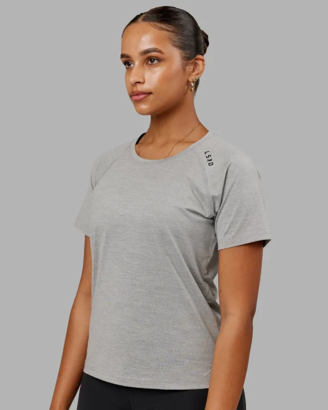Perform VapourFLX Tee - Lt Grey Marl sold by LSKD