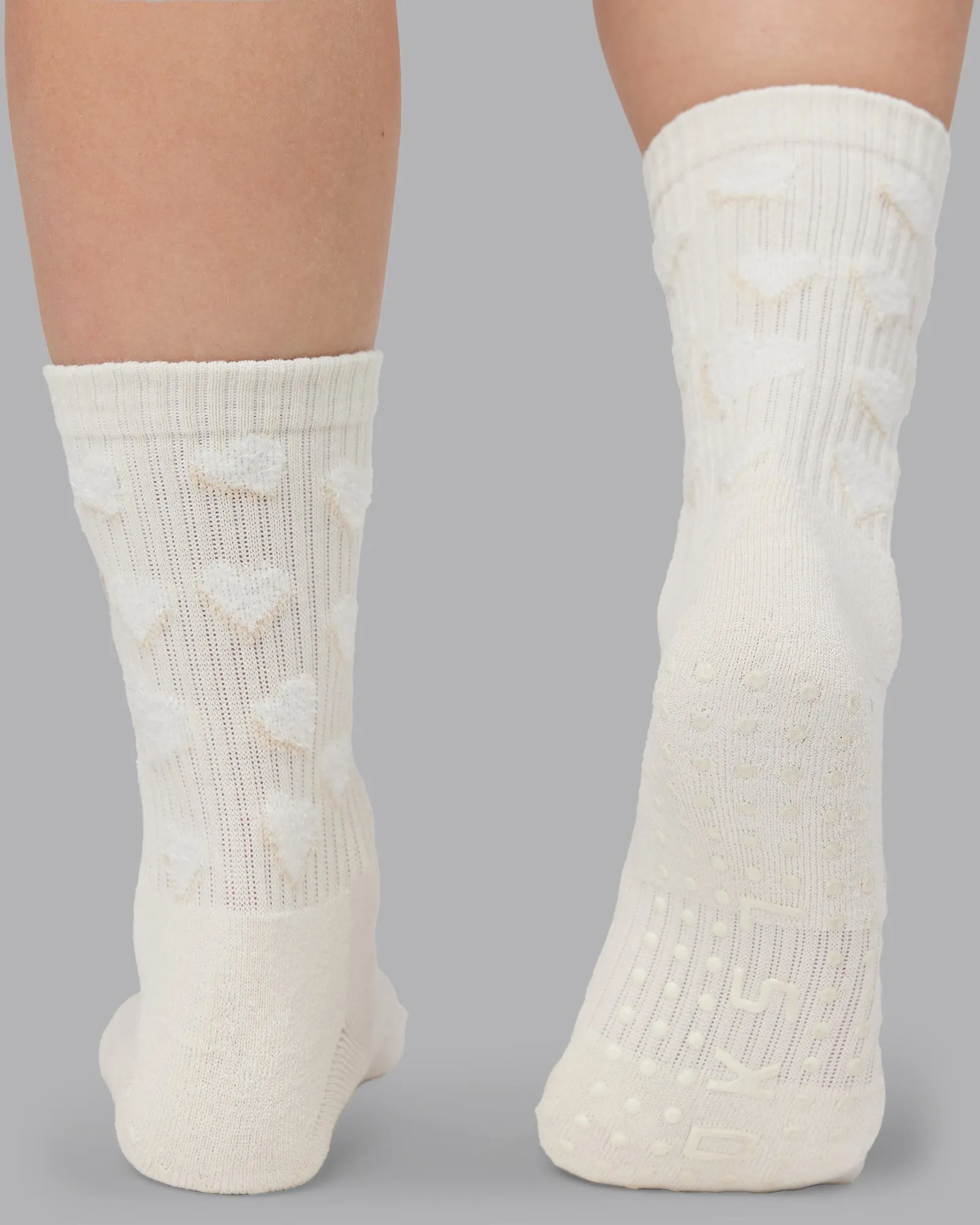 Cupid Crew Pilates Grip Sock - Ivory sold by LSKD product image thumbnail 2