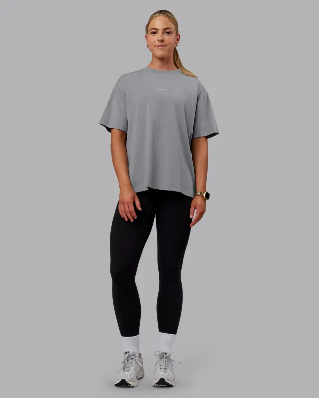 Go-To FLXCotton Oversized Tee - Circular Grey-White sold by LSKD