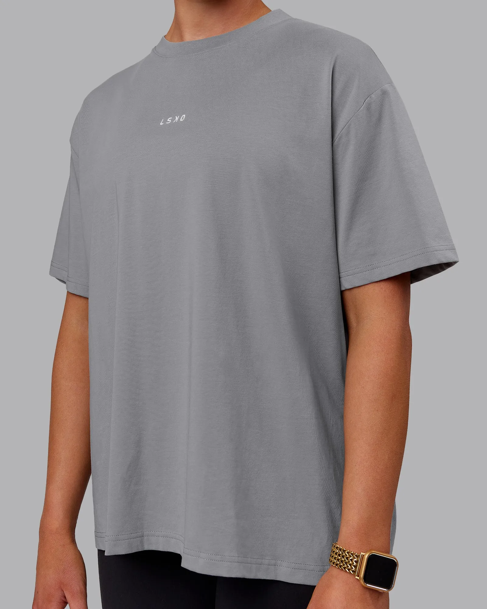 Go-To FLXCotton Oversized Tee - Circular Grey-White sold by LSKD product image thumbnail 5