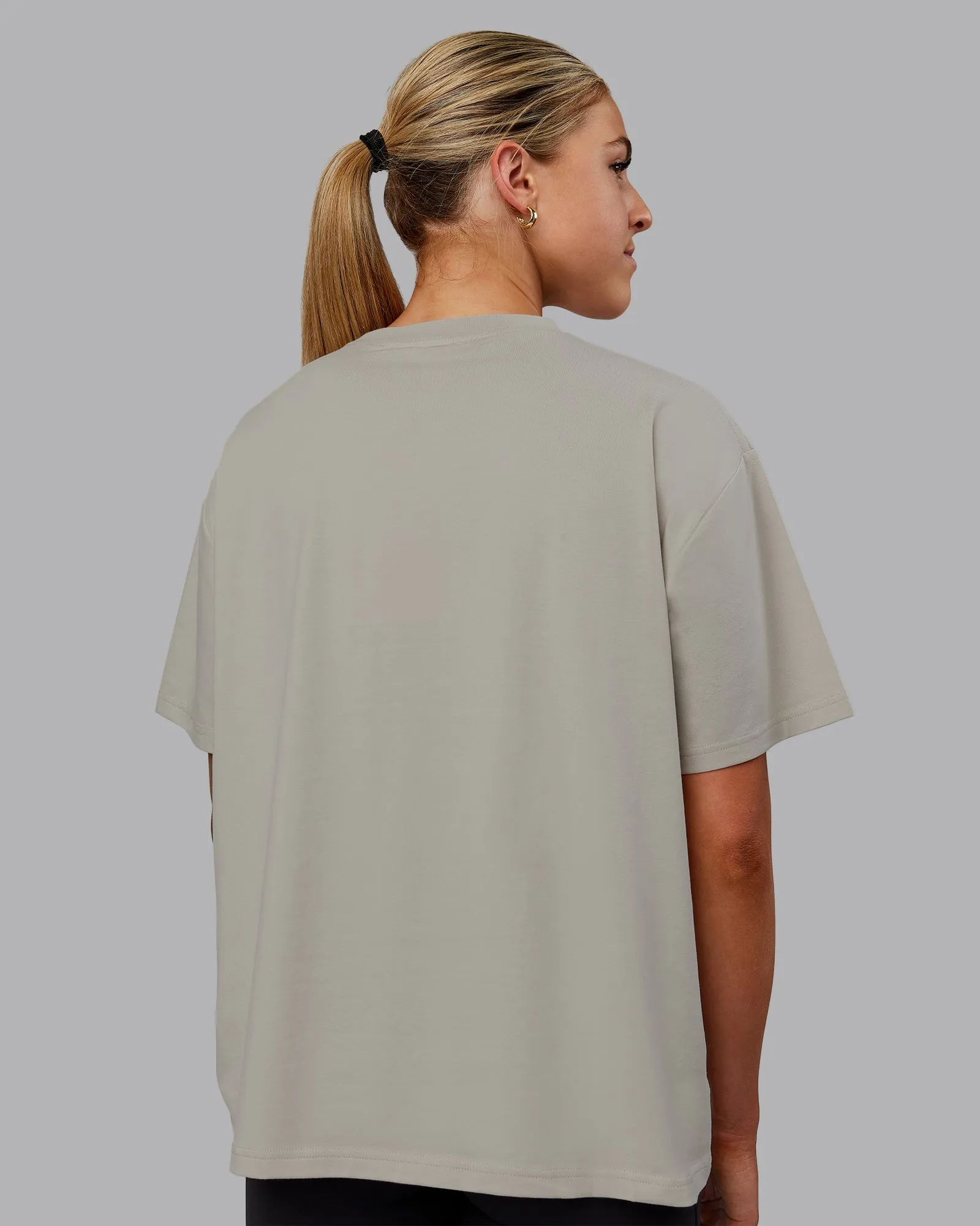 Go-To FLXCotton Oversized Tee - Shale Beige-White sold by LSKD product image thumbnail 4