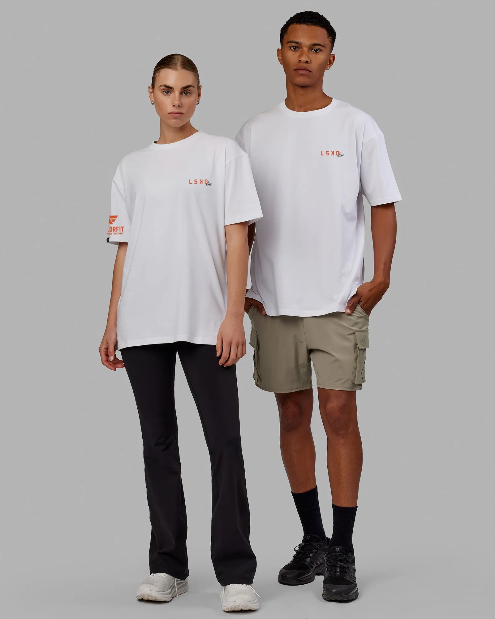 Unisex Run Across Texas FLXCotton Tee Oversize - White-Texas sold by LSKD product image thumbnail 2
