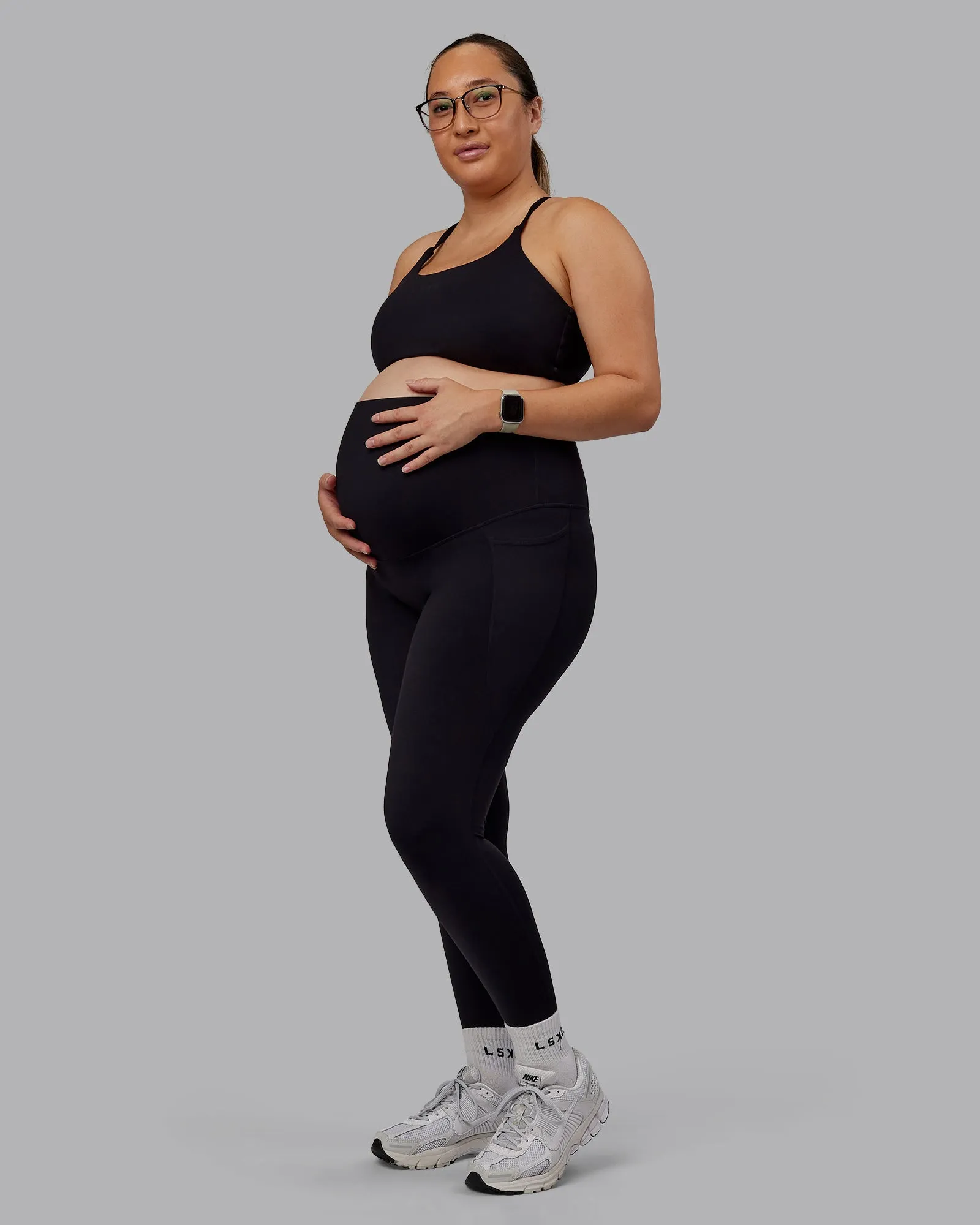 Elixir Maternity Full Length Tight With Pockets - Black sold by LSKD product image thumbnail 3