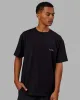 Unisex Empower FLXCotton Tee Oversize - Black-Berry Pink sold by LSKD