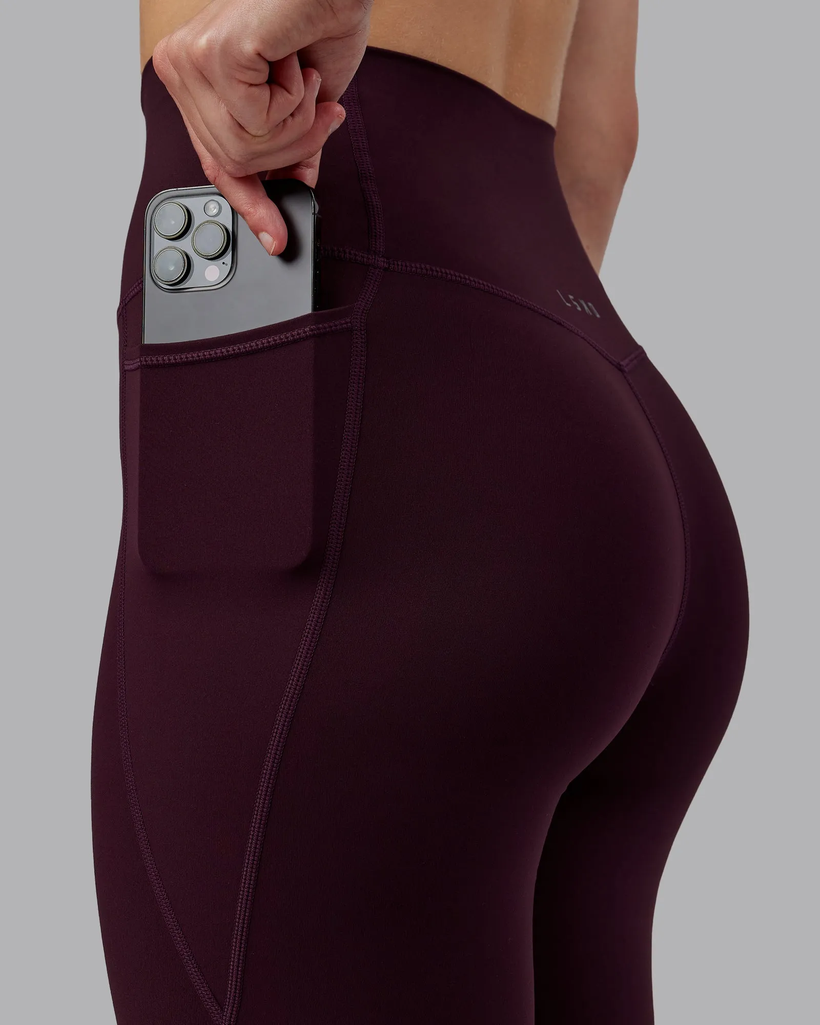 Elixir Full Length Tight With Pockets - Mulberry sold by LSKD product image thumbnail 3