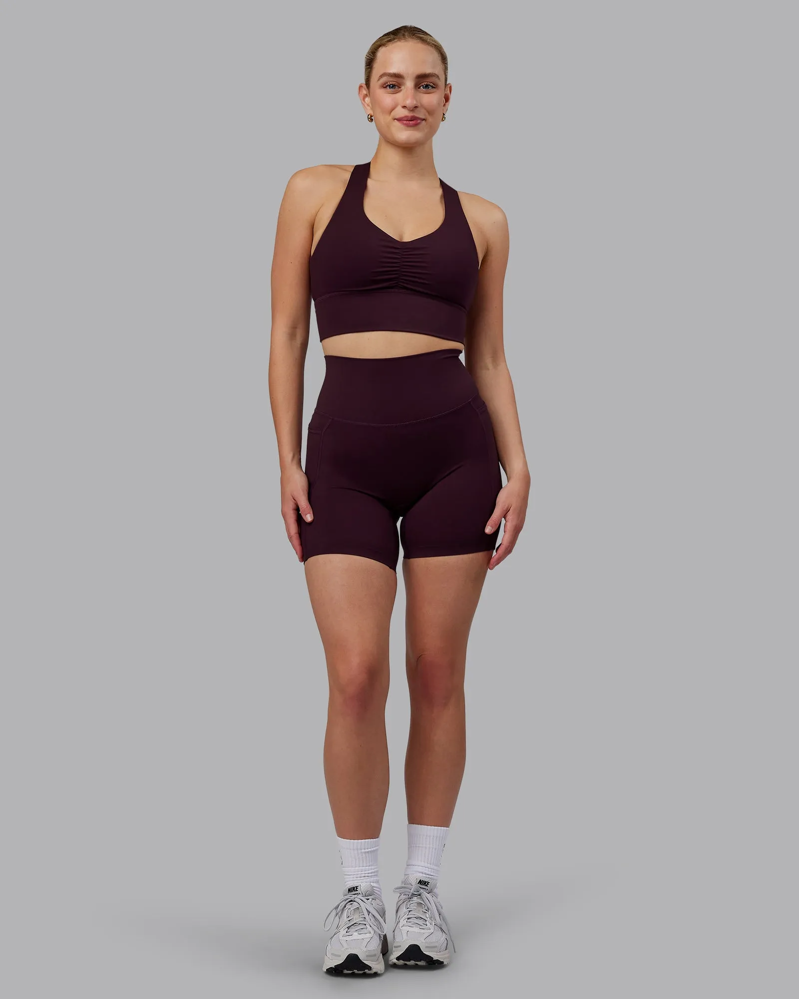 Elixir Mid Short Tight With Pockets - Mulberry sold by LSKD product image thumbnail 5