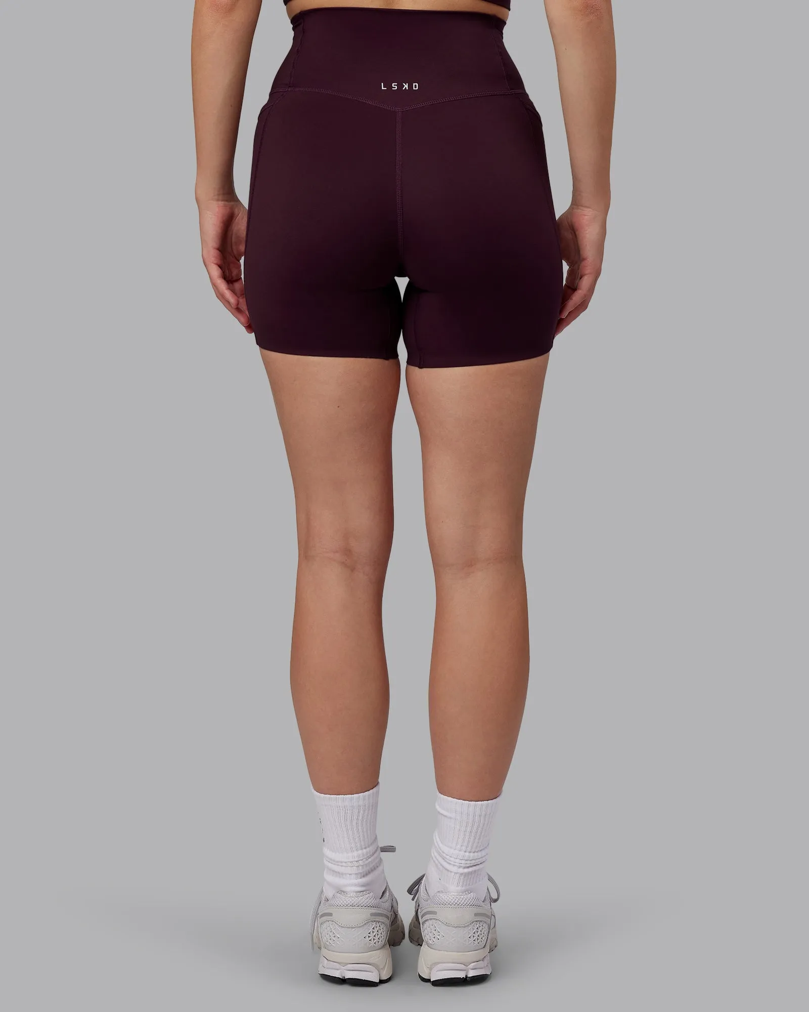 Elixir Mid Short Tight With Pockets - Mulberry sold by LSKD product image thumbnail 4