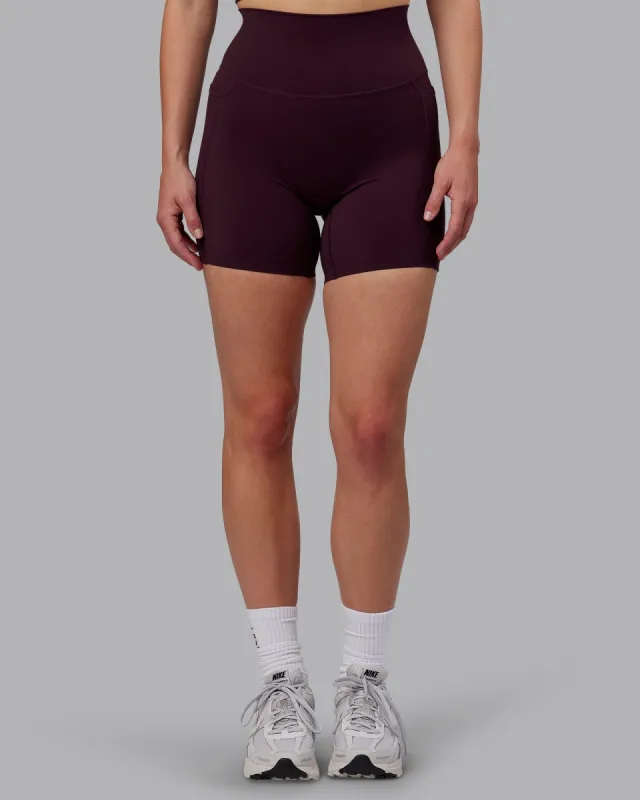 Elixir Mid Short Tight With Pockets - Mulberry sold by LSKD