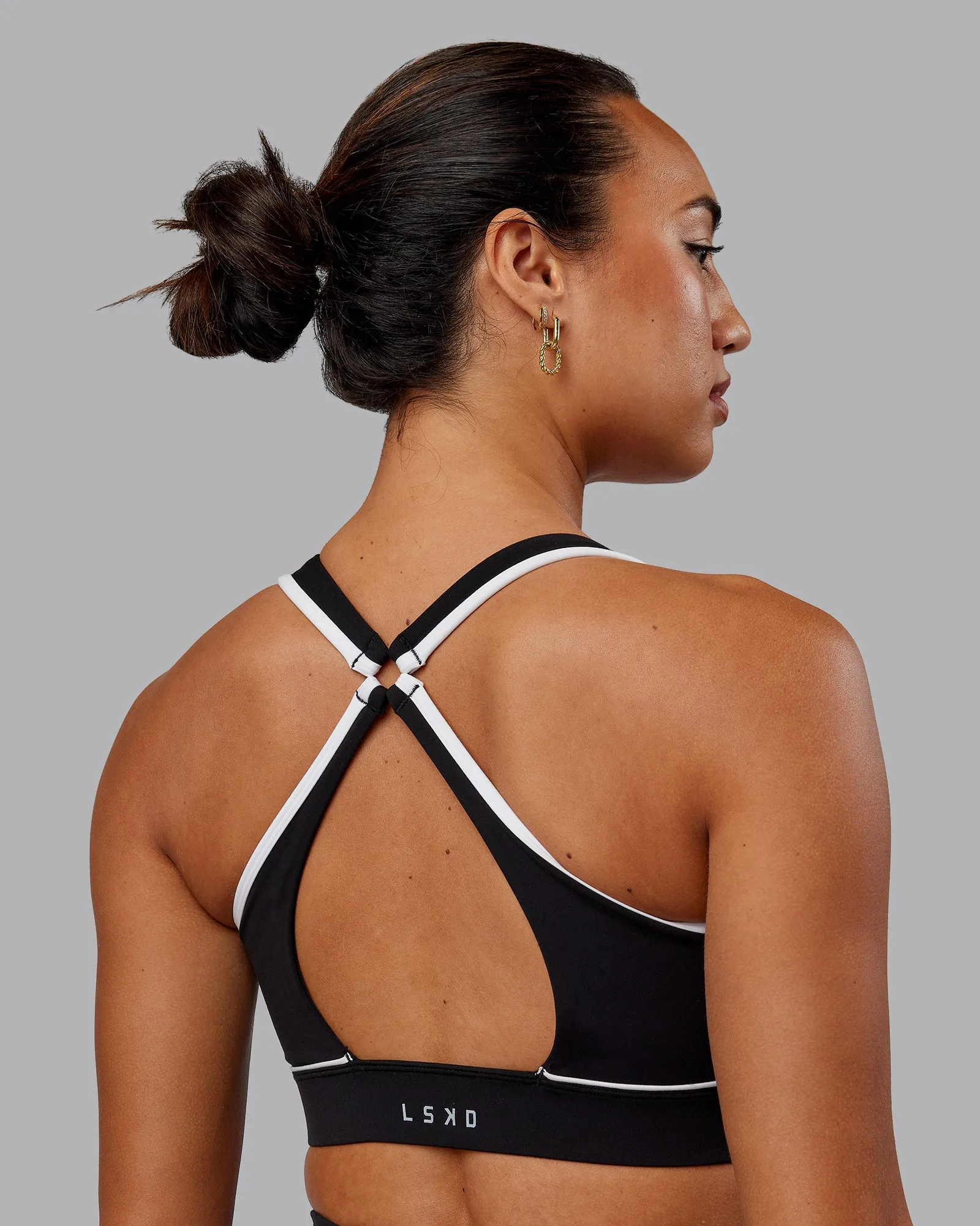 Distinction Sports Bra - Black-White sold by LSKD product image thumbnail 5