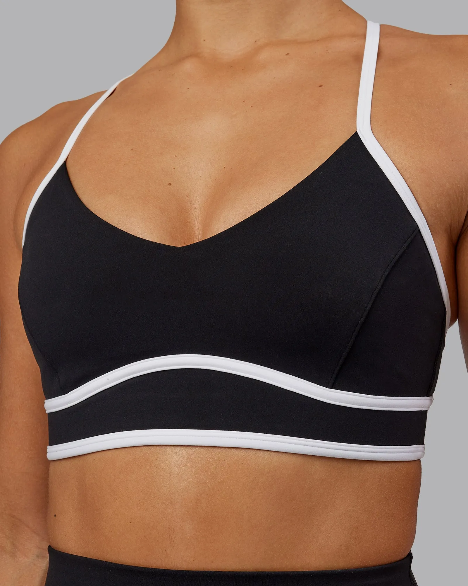Contrast Sports Bra - Black-White sold by LSKD product image thumbnail 5
