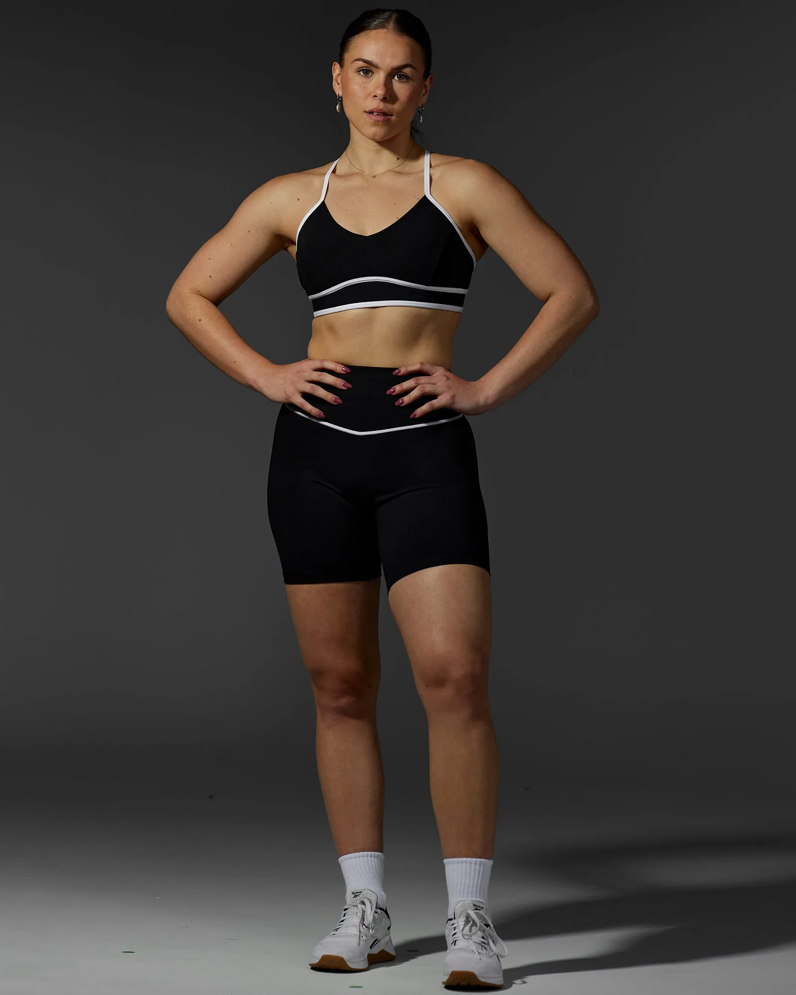 Contrast Sports Bra - Black-White sold by LSKD product image thumbnail 4